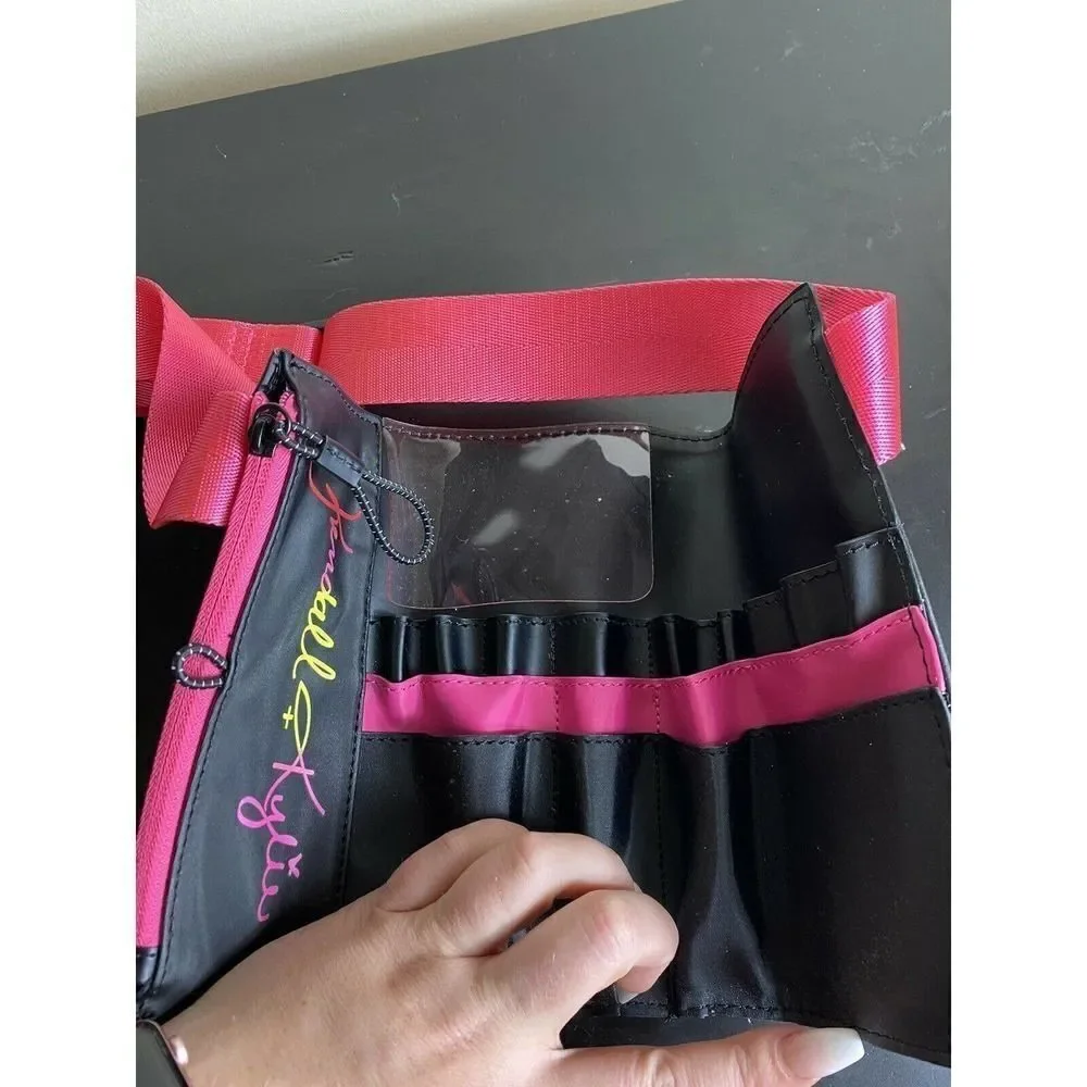 Kendal And Kylie Brush Holder Waist Belt Black And Pink H13